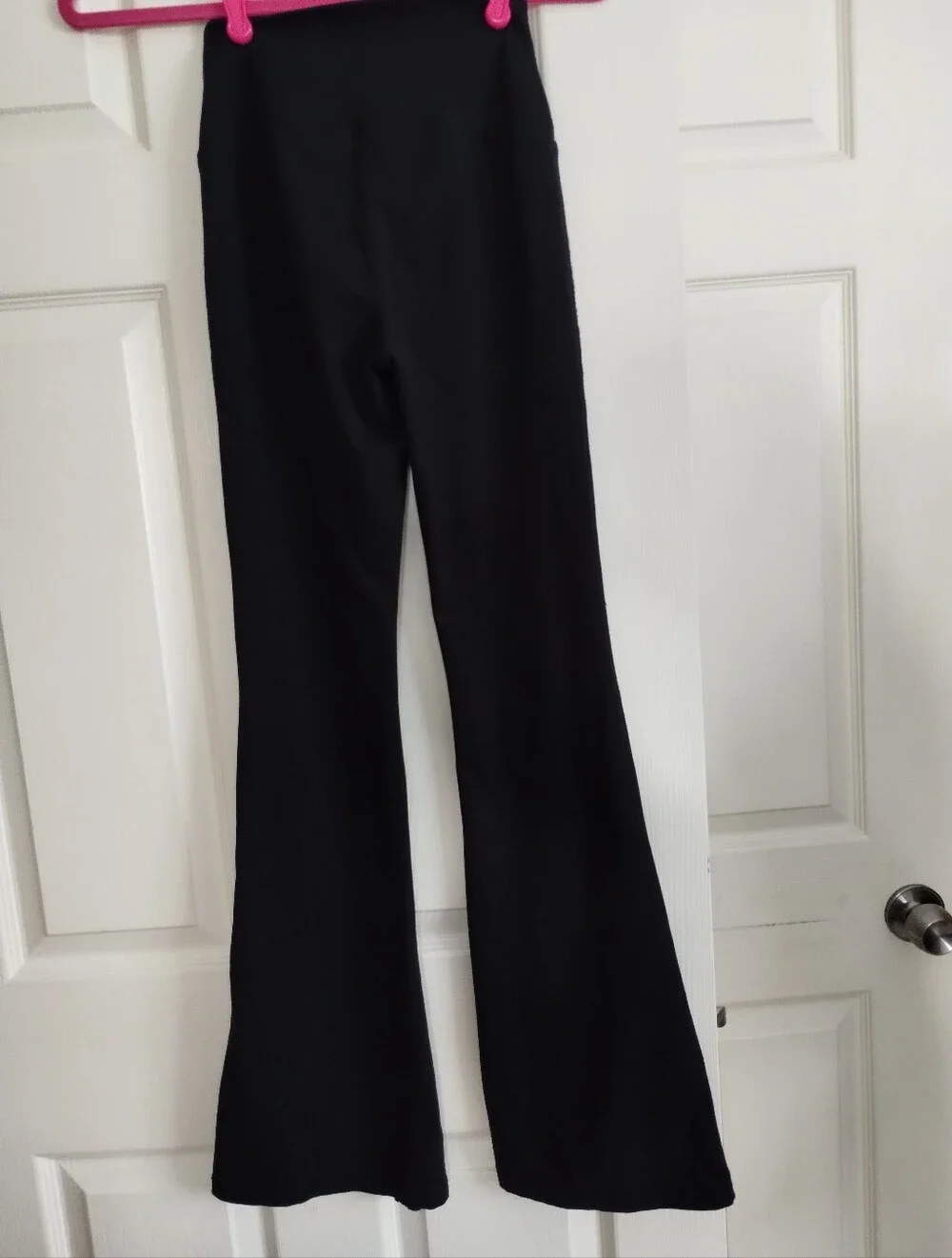 PINK Victorias Secret Rhinestone Logo Fold-Over Waist Yoga Pants - Black XS